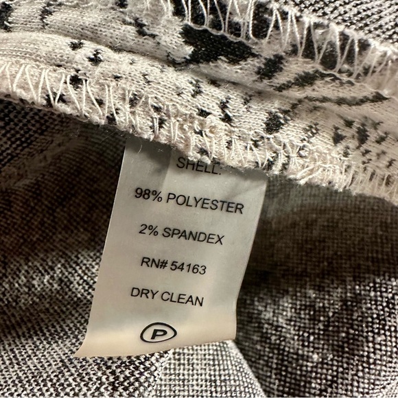 Calvin Klein Black & White Lace Print Jacquard Short Sleeve Dress Size 4 - Picture 7 of 11